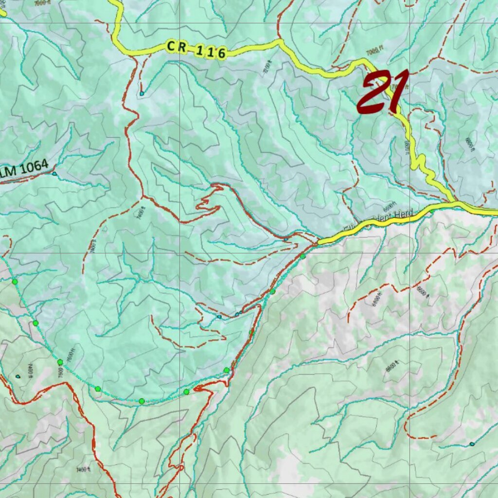 Colorado Unit 21 Second Rifle Recommendations Map by HuntAI | Avenza Maps