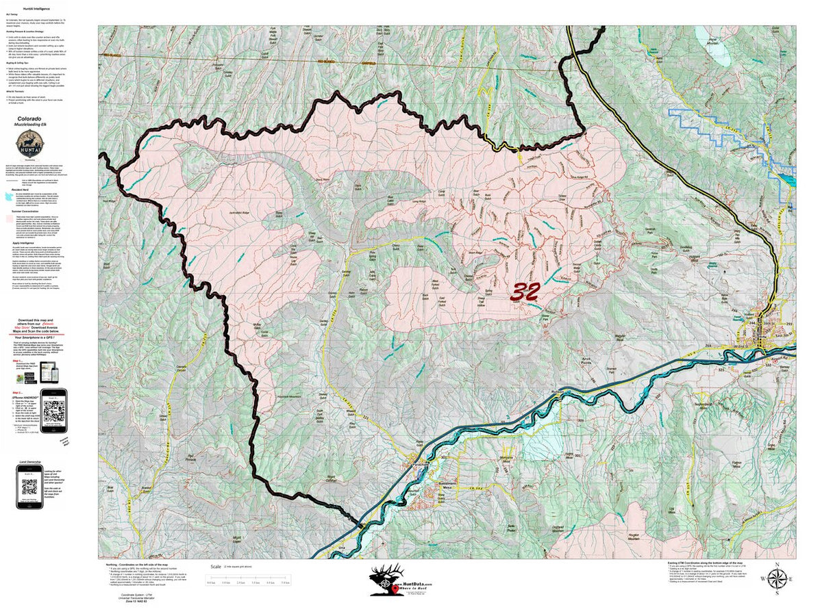 Colorado Unit 32 Muzzleloading Area Recommendations Map by HuntAI ...