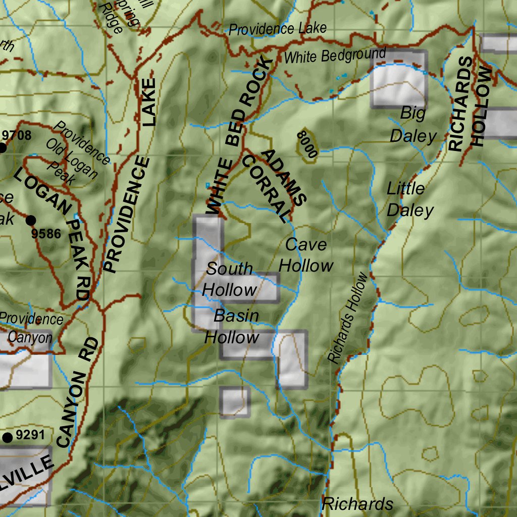 Cache Utah Mule Deer Hunting Unit Map with Land Ownership by HuntData