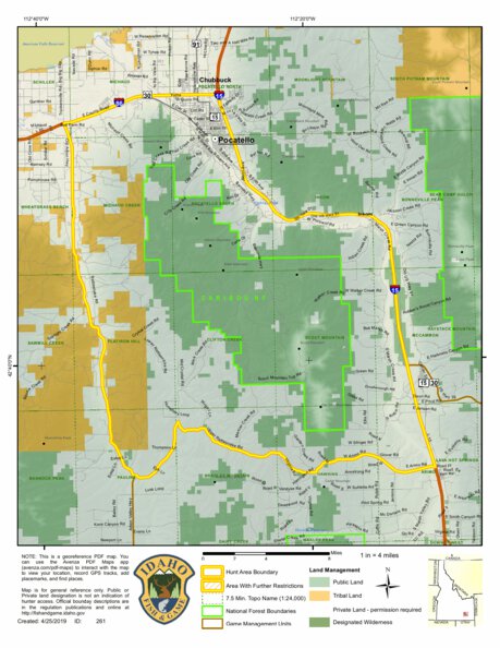 Controlled Hunt Areas - Deer - Hunt Area 70 Map by Idaho Department of ...