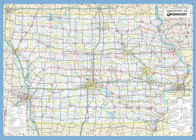Iowa Department of Transportation Iowa Transportation Map - 2023-2024 digital map