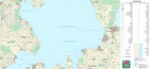 Kortforsyningen Jægerspris (1:25,000 scale) digital map