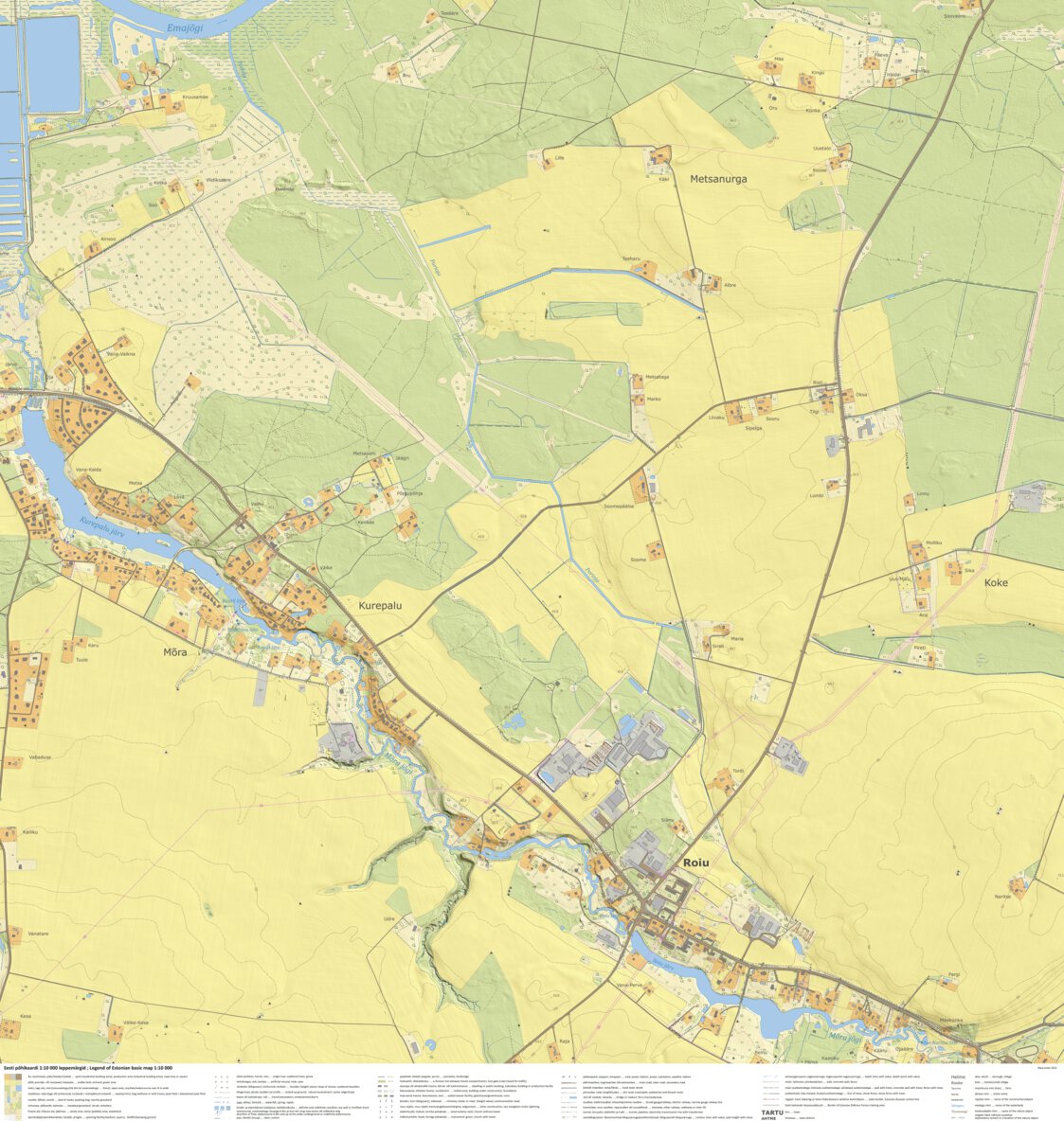 Koke küla, Kastre vald Map by Maaamet Avenza Maps