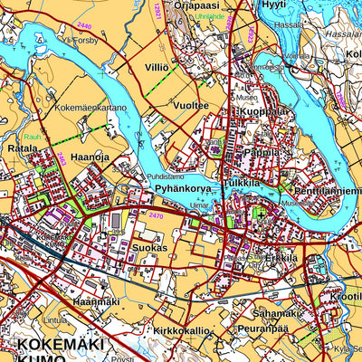 MaanMittausLaitos Kokemäki 1:50 000 (M332) digital map