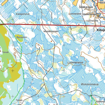 MaanMittausLaitos Pyhäntä 1:50 000 (Q443) digital map