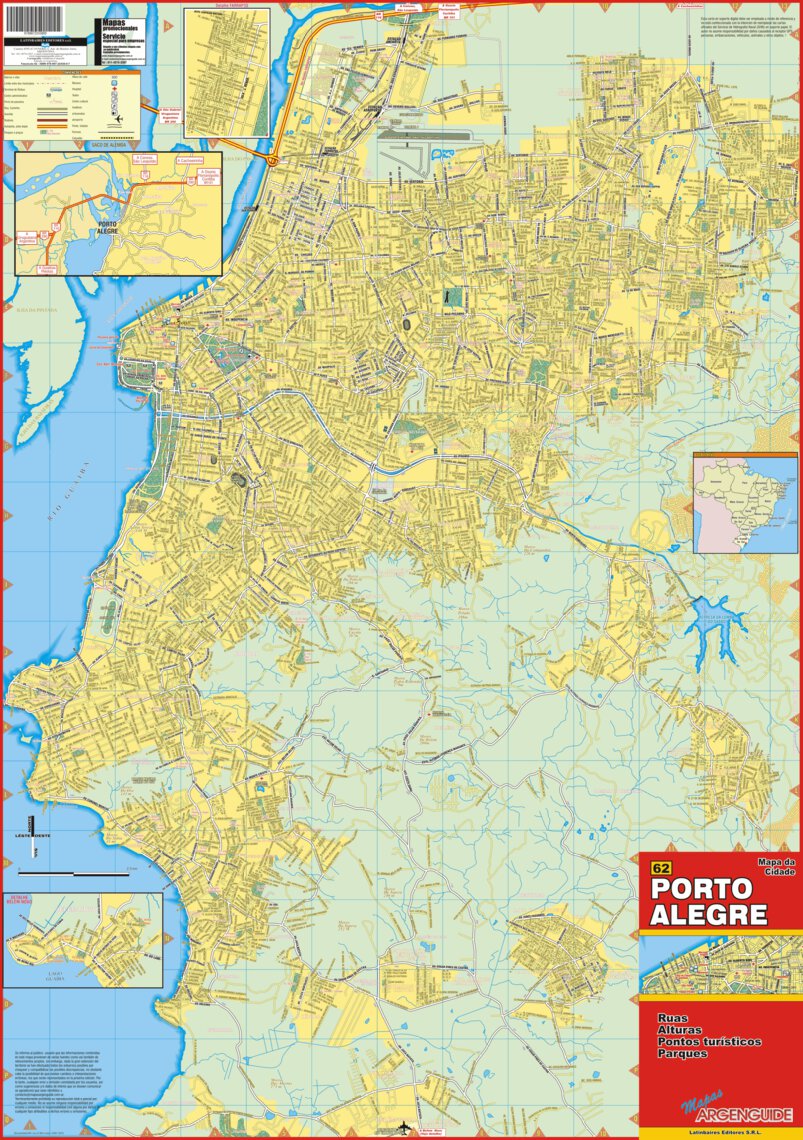 Mapa da Cidade de Porto Alegre Map by MAPAS ARGENGUIDE De Latinbaires ...