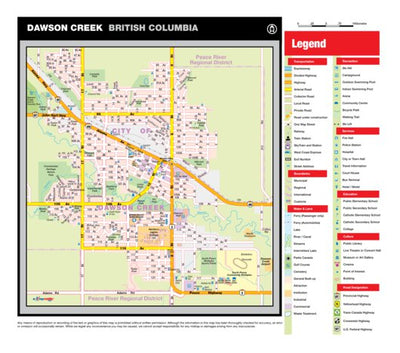 Mapmobility Corp. Dawson Creek, BC digital map