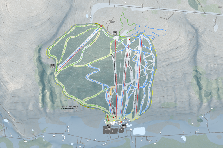 Bristol Mountain Resort Map by Mapsynergy | Avenza Maps