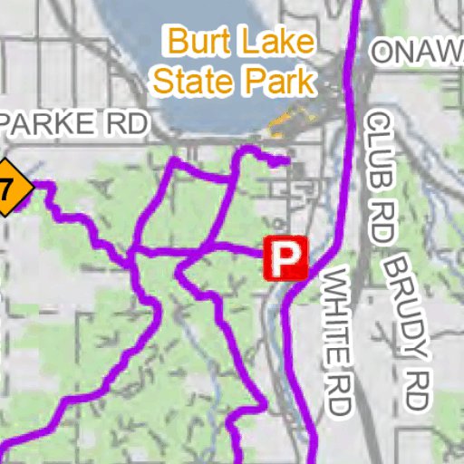 Emmet County Snowmobile Trails Map By Mi Dnr Avenza Maps 6069