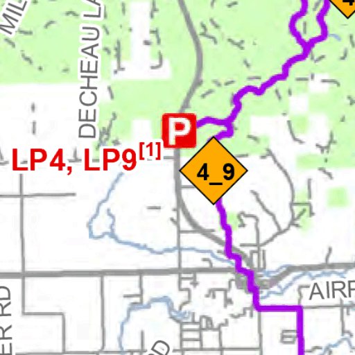 Montmorency County Snowmobile Trails Map by MI DNR Avenza Maps