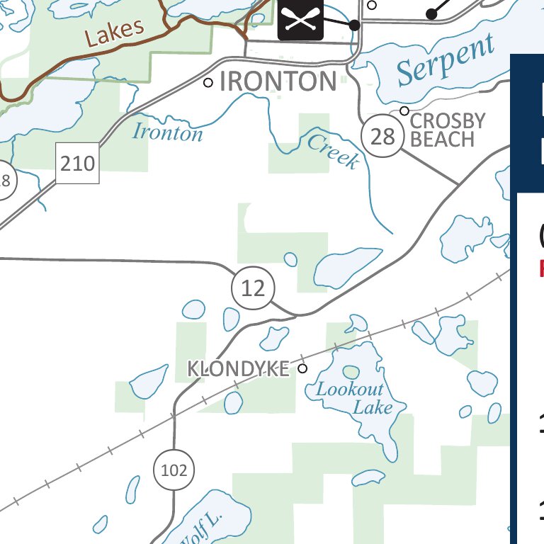 Mississippi River 5 State Water Trail Aitkin to Brainerd MNDNR Map by