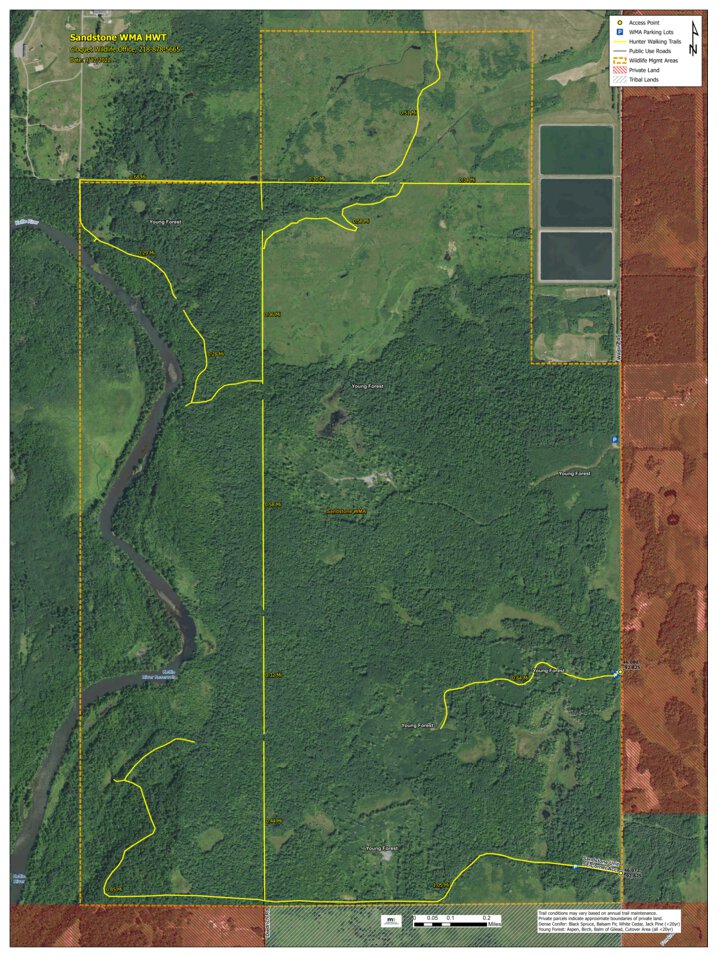 Sandstone WMA HWT 2022 Map by Minnesota Department of Natural Resources Avenza Maps