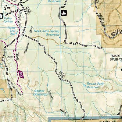 National Geographic 145 Pagosa Springs, Bayfield (east side) digital map
