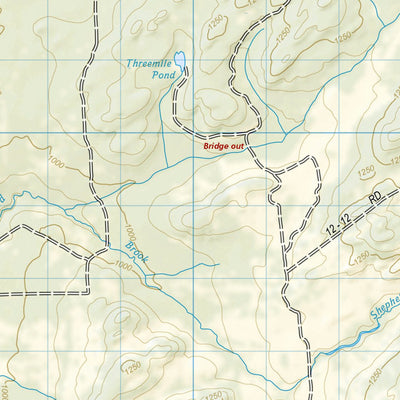 National Geographic 400 Allagash Wilderness Waterway North (Back) digital map