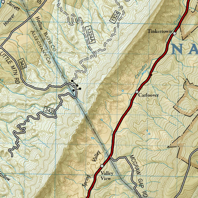 National Geographic 788 Covington, Alleghany Highlands (north side) digital map