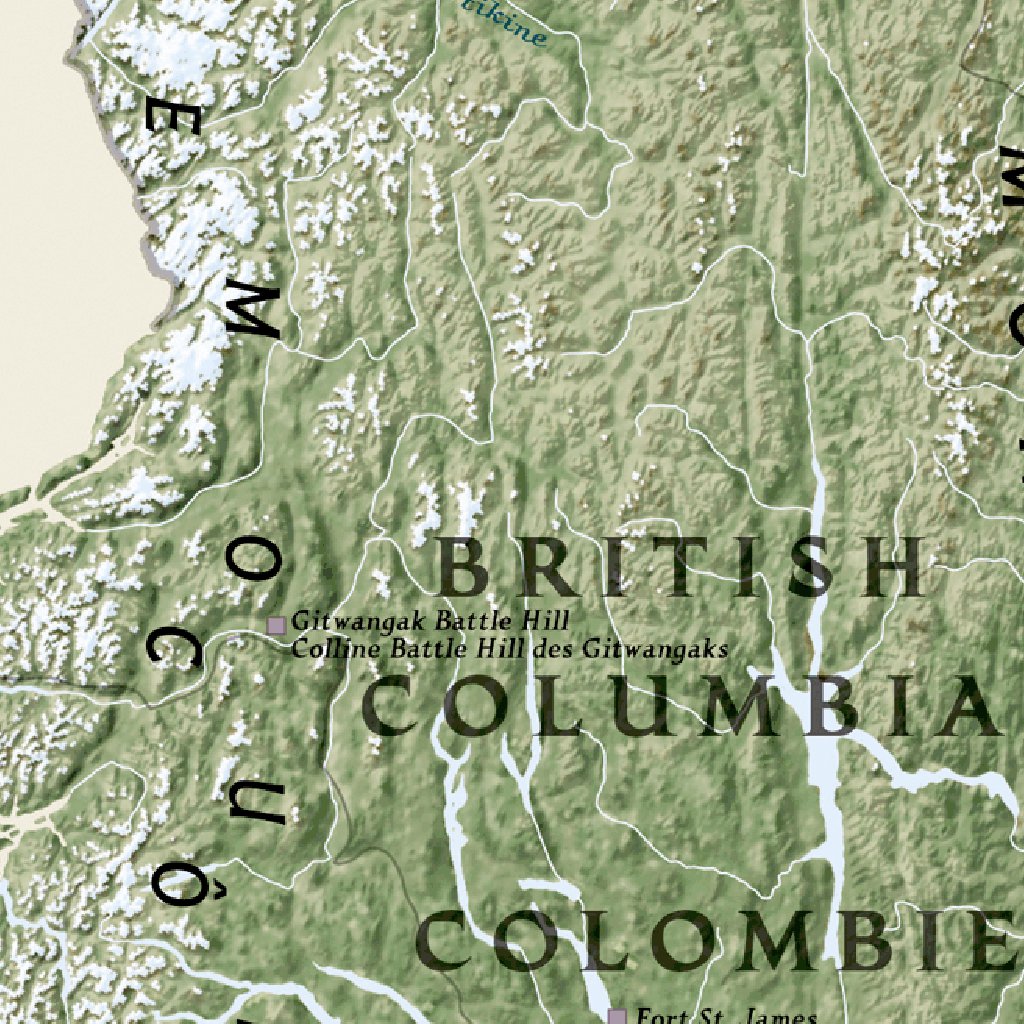 Canada National Parks Map by National Geographic