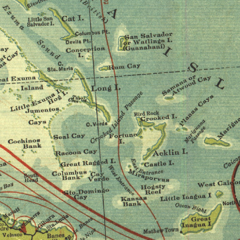 Countries Of The Caribbean 1922 Map By National Geographic | Avenza Maps