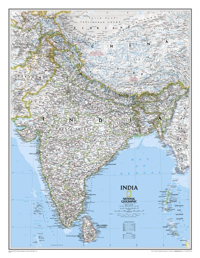 National Geographic India Classic digital map