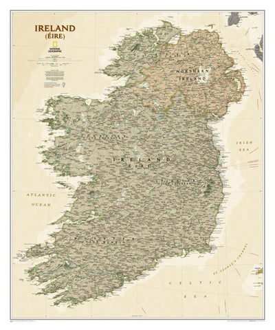 National Geographic Ireland Executive digital map