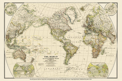 National Geographic NGS 125 1922 World digital map