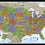 National Geographic United States Decorator digital map