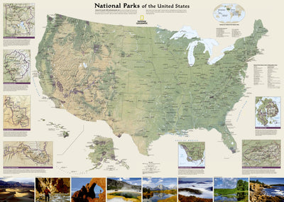 National Geographic United States National Parks digital map