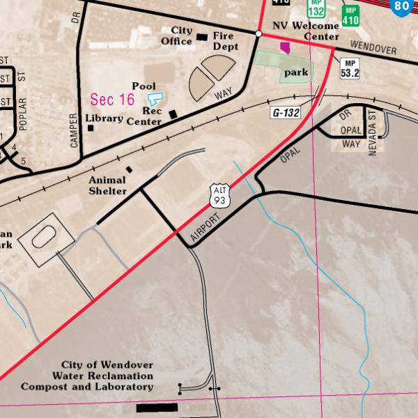 Wendover Area Map by Nevada Department of Transportation Avenza Maps