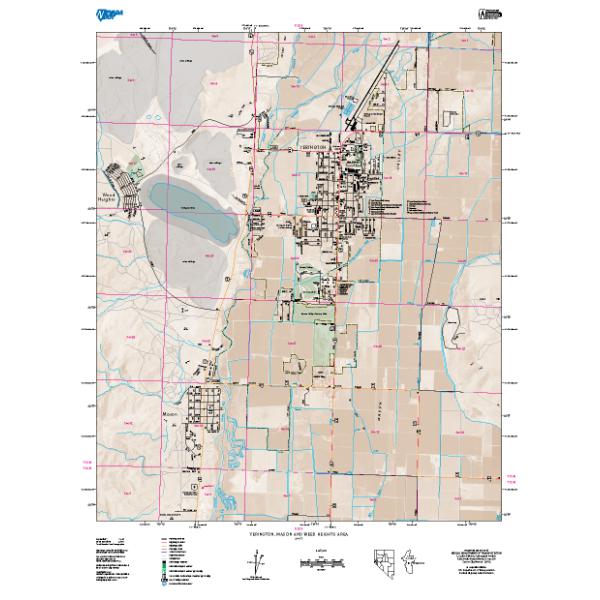 Yerington Area Map by Nevada Department of Transportation Avenza Maps