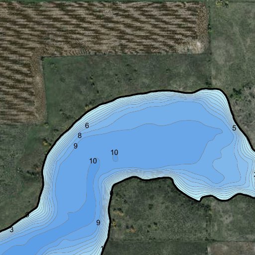 Alkali Lake Stutsman County Map by North Dakota Game and Fish