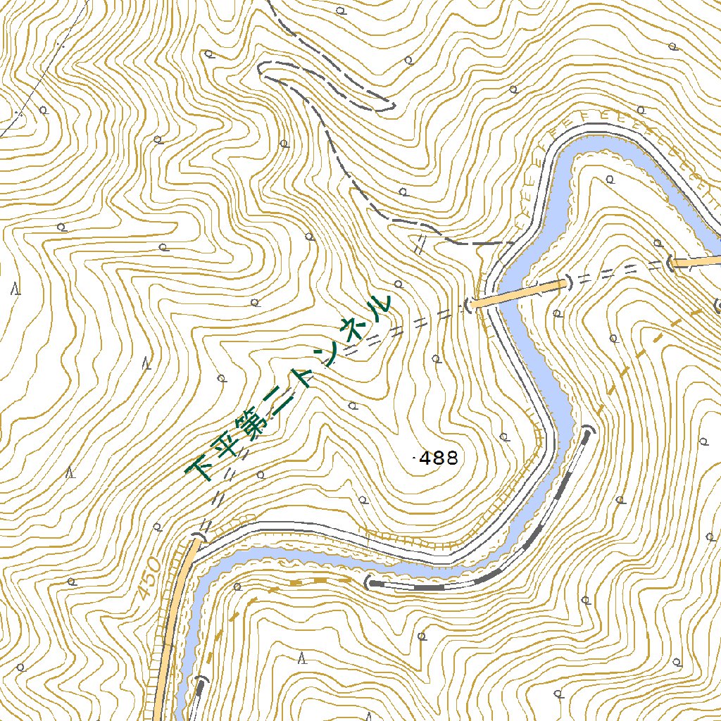594134 陸中川内 （りくちゅうかわうち Rikuchukawauchi）, 地形図 Map