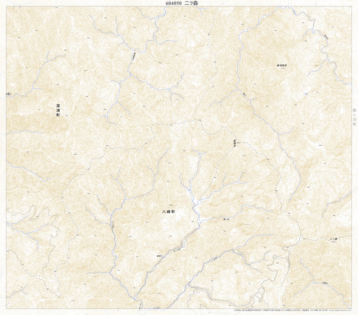 604050 二ﾂ森 （ふたつもり Futatsumori）, 地形図 Map by Pacific
