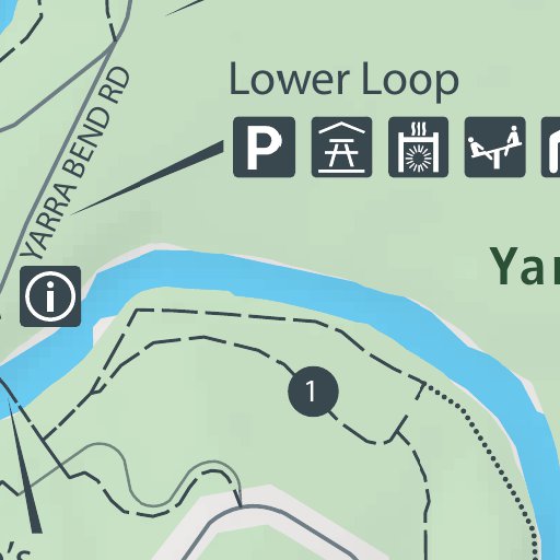 Yarra Bend Park Visitor Guide Map by Parks Victoria Avenza Maps