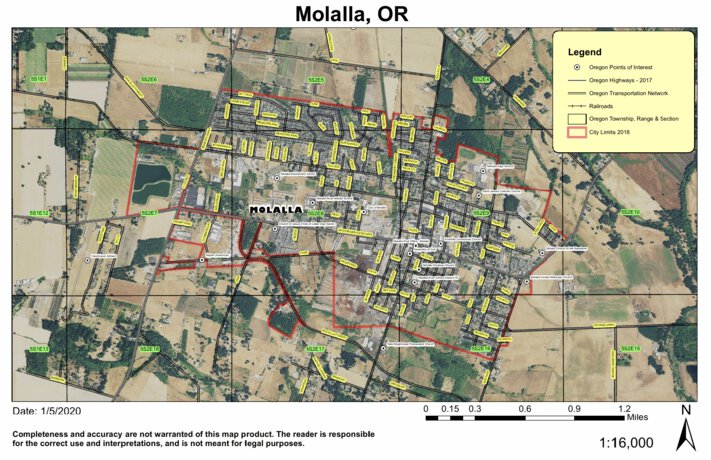 Molalla, Oregon Map by Super See Services | Avenza Maps
