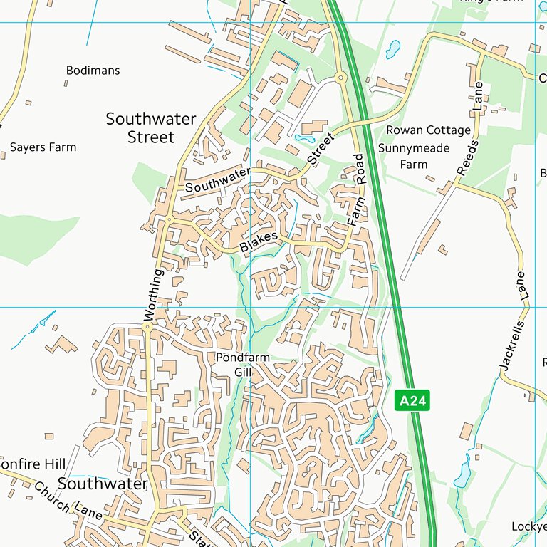 Horsham District (tq12) Map By Uk Topographic Maps 