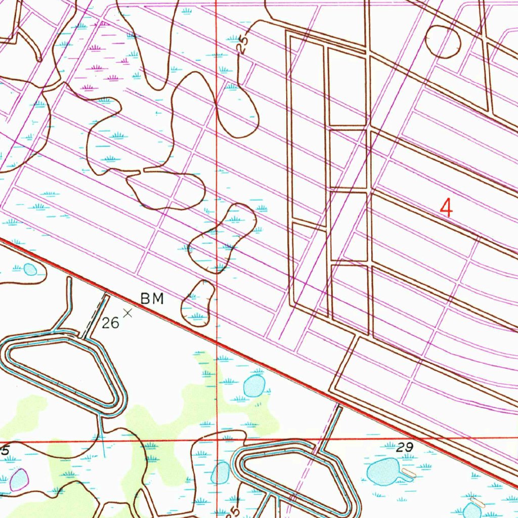 Alva SW, FL (1958, 24000Scale) Map by United States Geological Survey
