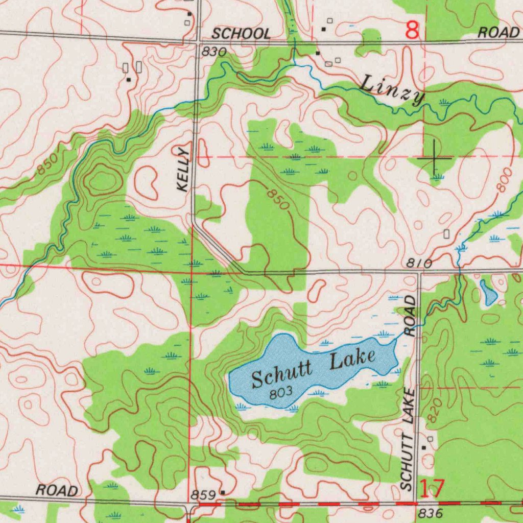 Berry Lake, WI (1974, 24000Scale) Map by United States Geological