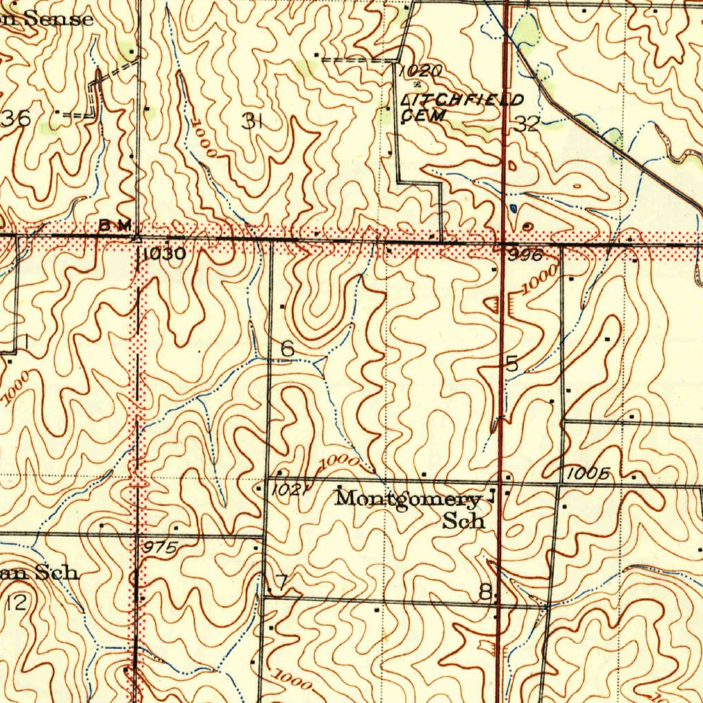 Bolckow, MO (1945, 62500Scale) Map by United States Geological Survey