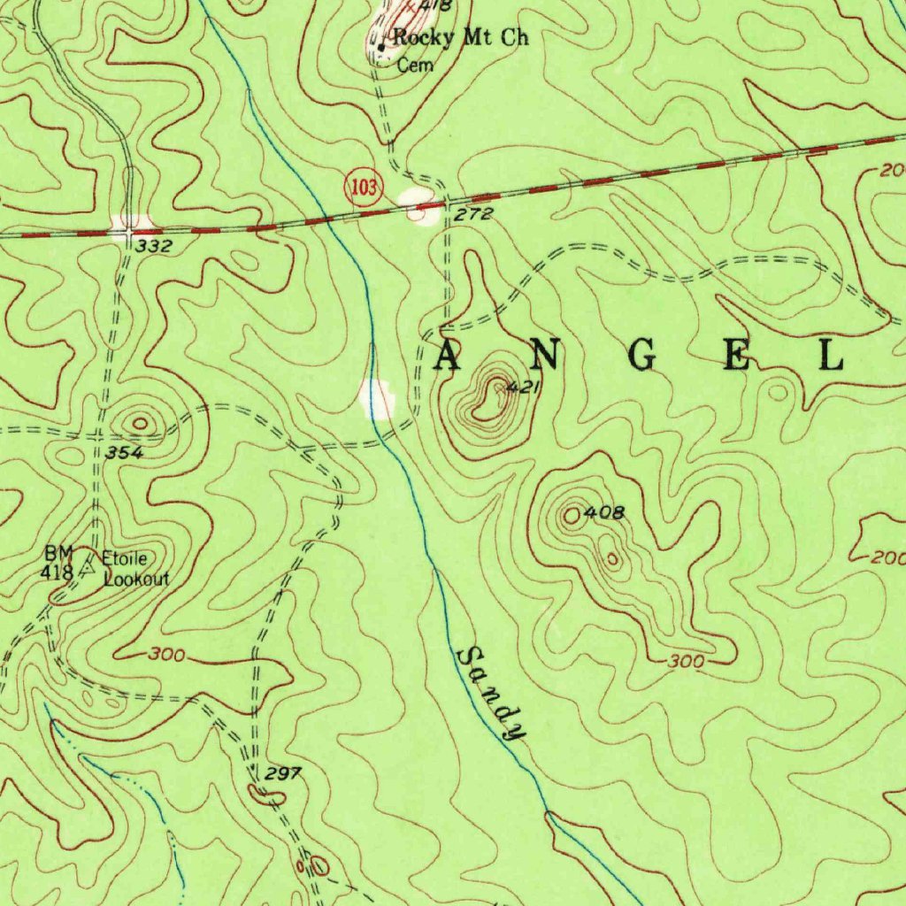 Broaddus, TX (1958, 62500Scale) Map by United States Geological Survey Avenza Maps
