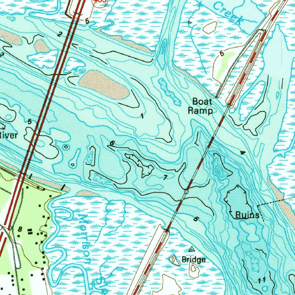 Brunswick West, GA (1993, 24000Scale) Map by United States Geological