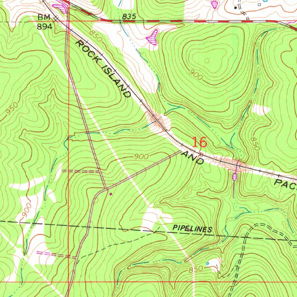 Calvin East, OK (1967, 24000Scale) Map by United States Geological