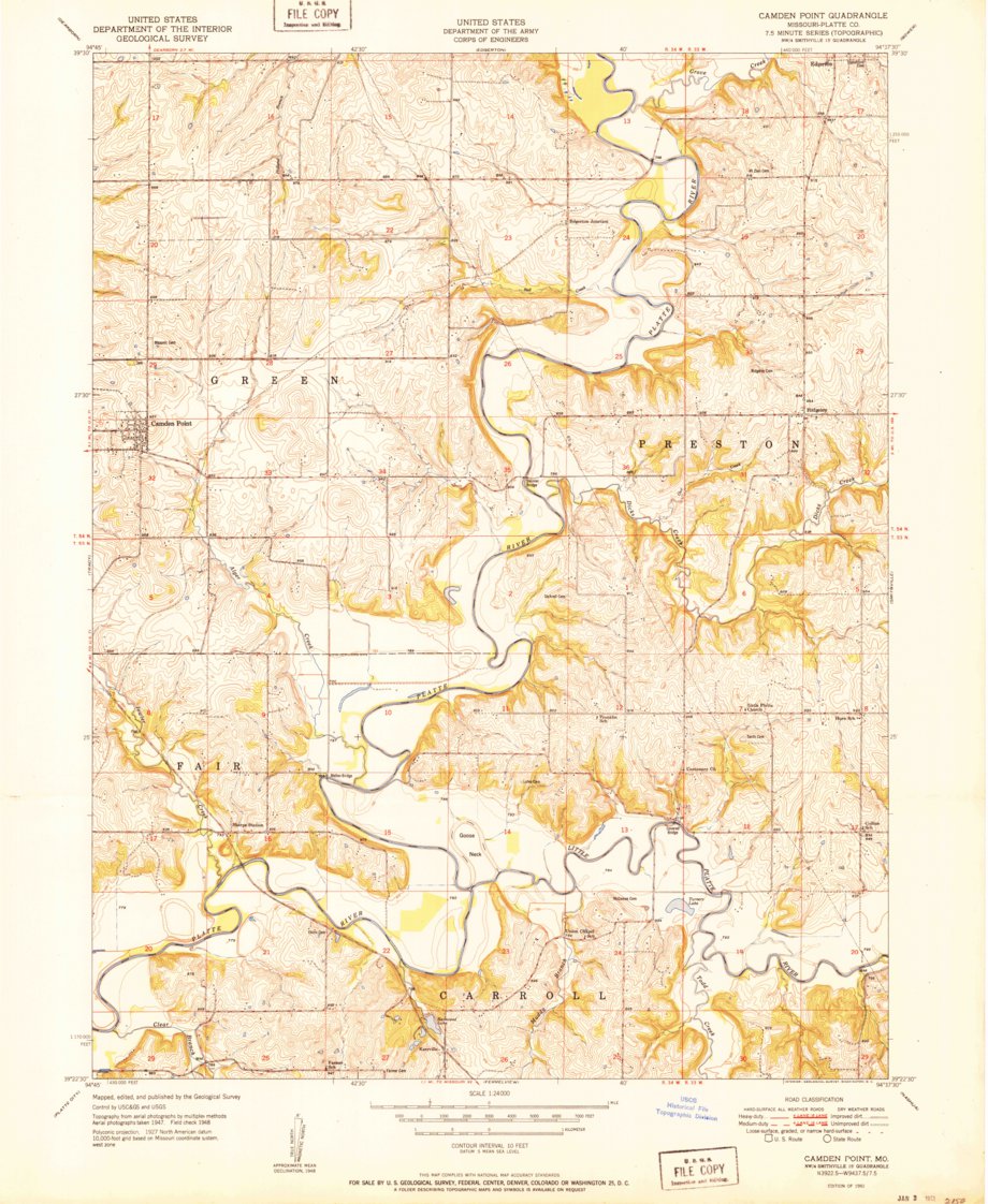 Camden Point, MO (1951, 24000Scale) Map by United States Geological Survey Avenza Maps