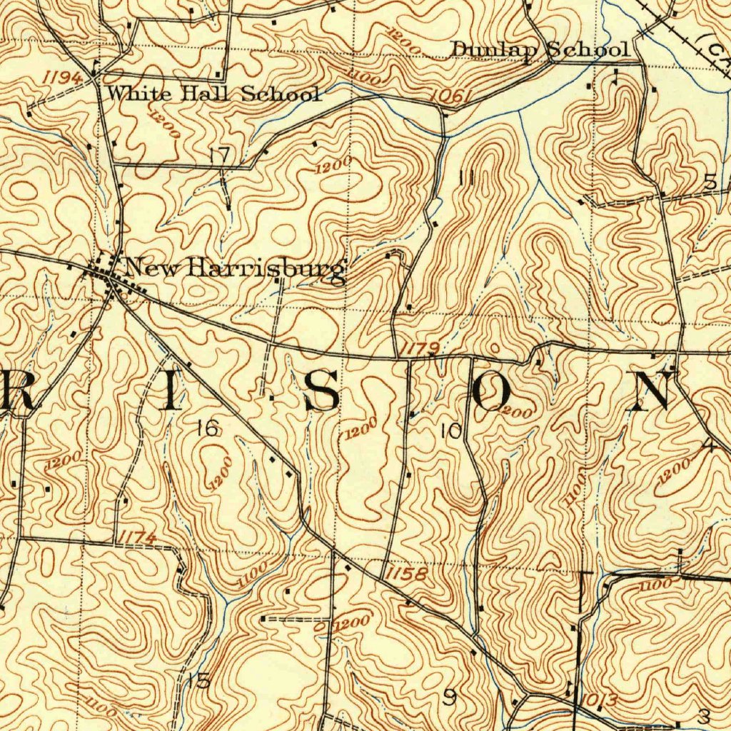 Carrollton, OH (1912, 62500-Scale) Map by United States Geological