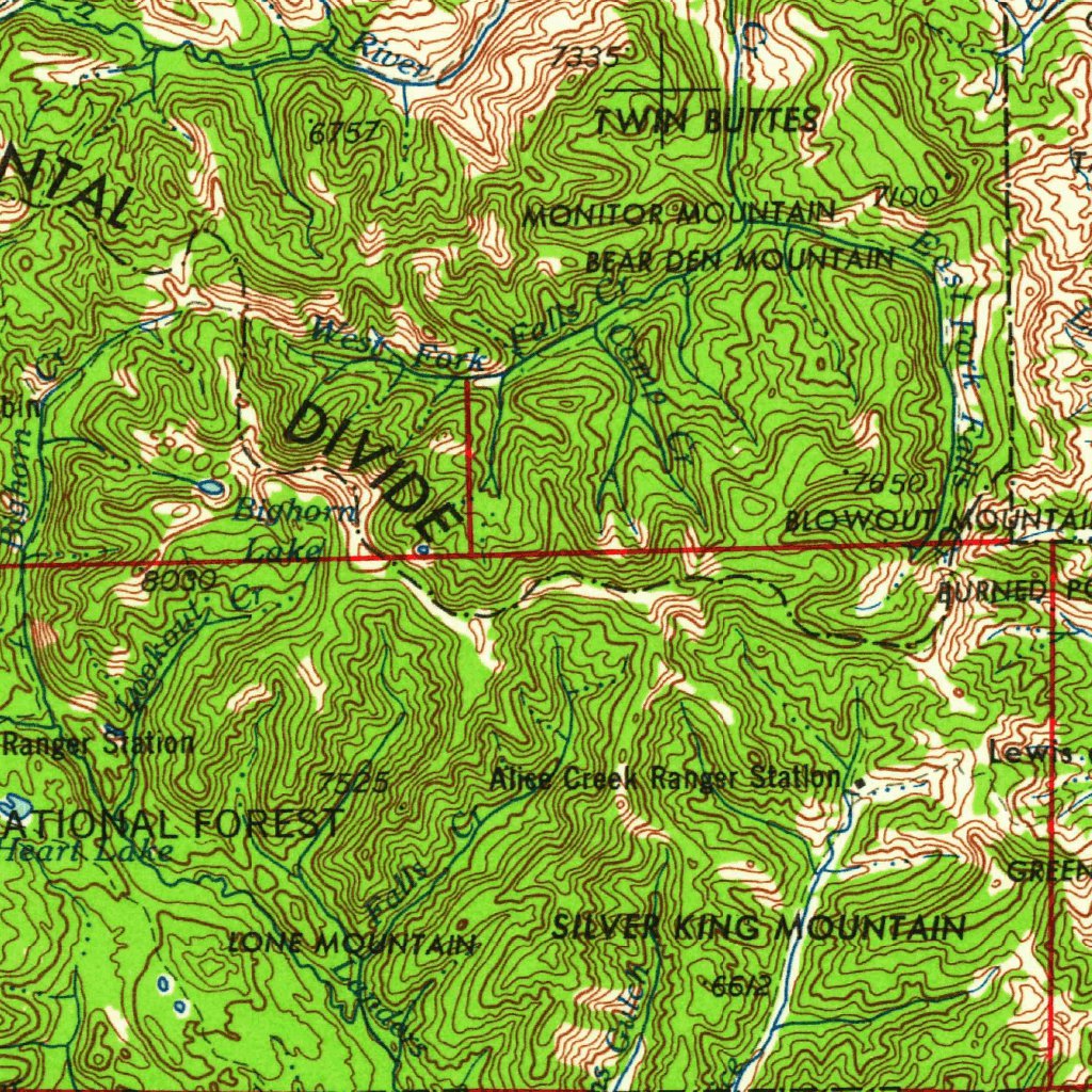 Choteau, MT (1958, 250000Scale) Map by United States Geological Survey