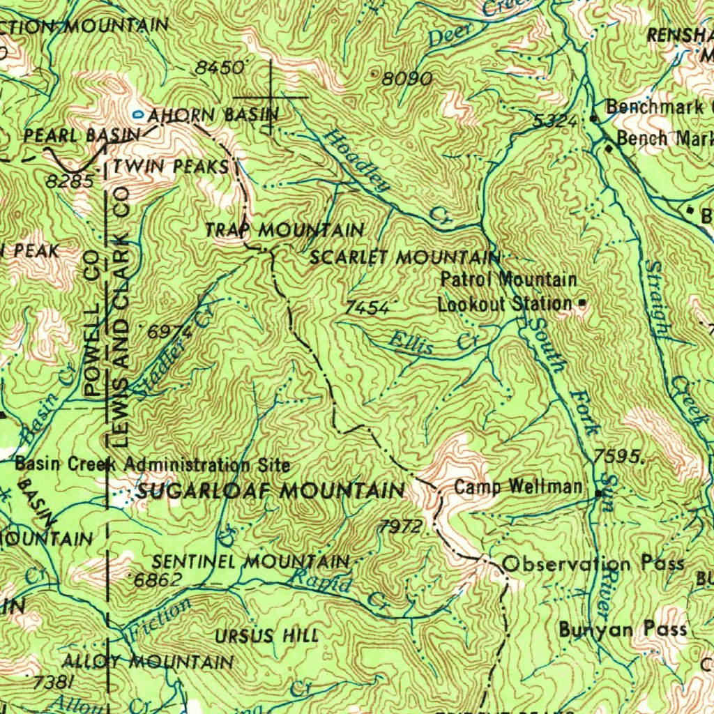 Choteau, MT (1962, 250000Scale) Map by United States Geological Survey