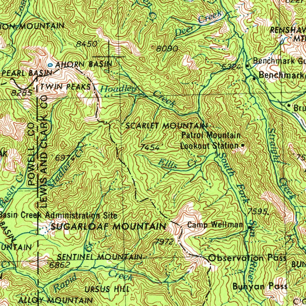 Choteau, MT (1976, 250000Scale) Map by United States Geological Survey