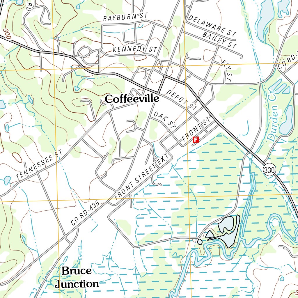 Coffeeville, MS (2012, 24000Scale) Map by United States Geological
