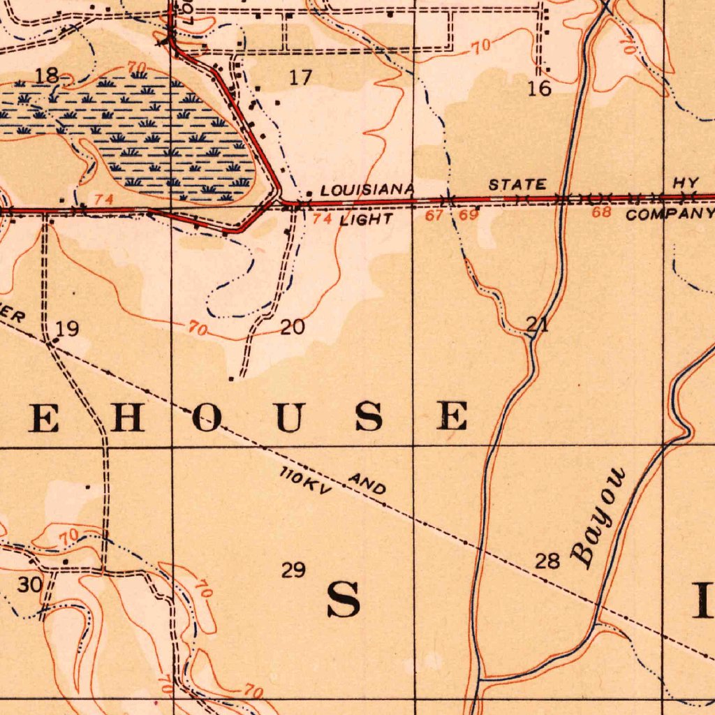 Collinston, LA (1935, 62500Scale) Map by United States Geological Survey Avenza Maps