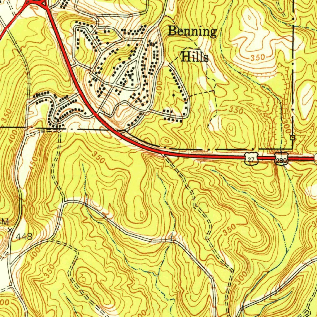 Columbus, GAAL (1949, 24000Scale) Map by United States Geological
