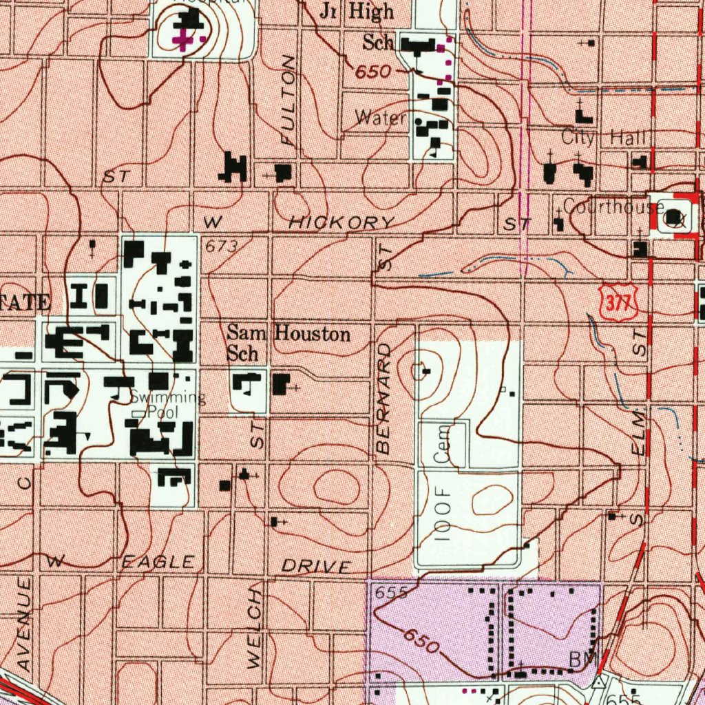Denton West, TX (1960, 24000Scale) Map by United States Geological