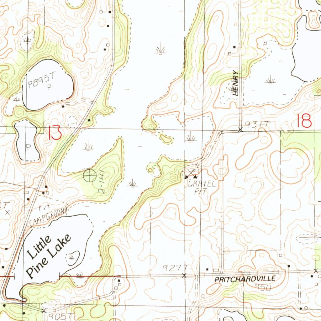 Dowling, MI (1982, 24000Scale) Map by United States Geological Survey Avenza Maps